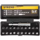 Bitkészlet Eve-12054 21 Részes, Bit 25 mm, Cr-V