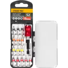 Bitkészlet Eve-12077 15 Részes, Bit 25 mm, S2