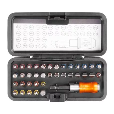 Bitkészlet Eve-12106 37 Részes, Bit 25 mm, S2