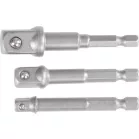 Adapter szett Strend Pro, fúróhoz, 1/4", 3/8", 1/2"