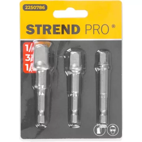 Adapter szett Strend Pro, fúróhoz, 1/4", 3/8", 1/2"