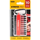 Strend Pro Premium bitkészlet, PH, PZ, TORX, S2 erősségű, 1/4", 50 mm, 10 darabos
