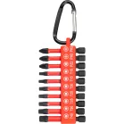 Strend Pro Premium bitkészlet, PH, PZ, TORX, S2 erősségű, 1/4", 50 mm, 10 darabos