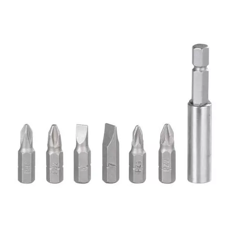 Csavarhúzó Bitkészlet (-) 5 7 mm (+) PH1, PH2 Pozidriv PZ1, PZ2