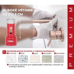 Sp+ Gyémántfúró, Szárazfúró Dcb11, 20 mm, M14