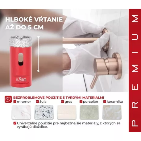 Sp+ Gyémántfúró, Szárazfúró Dcb11, 28 mm, M14