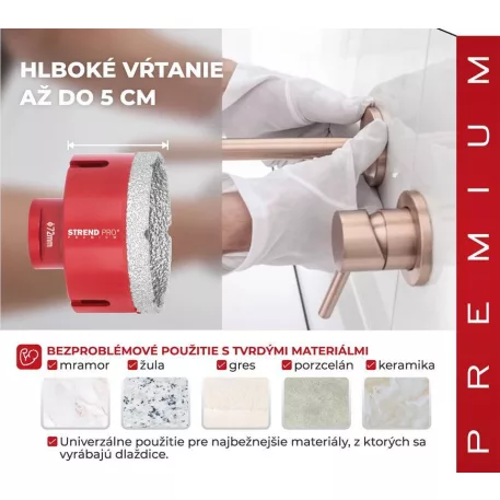 SP+ SZÁRÍTÓ DCB11 gyémánt szárazfúró, 72 mm, M14