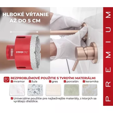 Körkivágó készlet Strend Pro Premium DCB11S5, 20-35-45-55-68 mm, M14