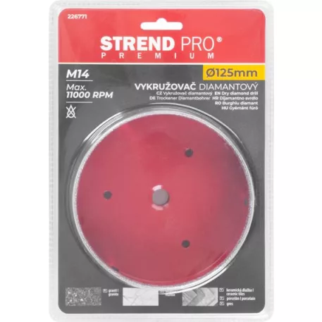 Gyémánt körkivágó Strend Pro Premium DCB11, 125 mm, M14, HD