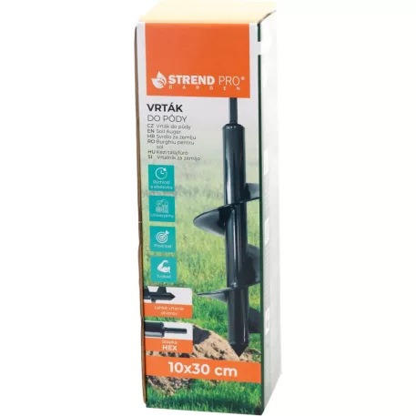Fúró Strend Pro, földbe, csavarhúzóhoz, 10x30 cm