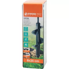 Fúró Strend Pro, földbe, csavarhúzóhoz, 8x25 cm