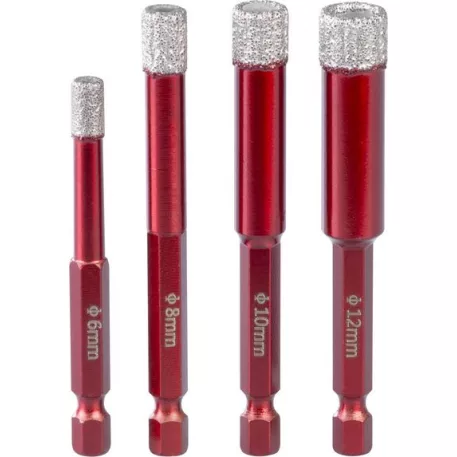 Körvágó készlet Strend Pro Premium, 6-8-10-12 mm, 1/4" Hex, gyémánt