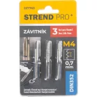Strend Pro menetfúró, M4, 0,7 mm, DIN352, 3 db-os csomag