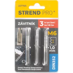 Strend Pro menetfúró, M6, 1 mm, DIN352, 3 db-os csomag