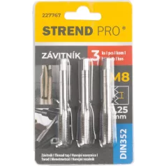 Strend Pro menetfúró, M8, 1,25 mm, DIN352, 3 db-os csomag