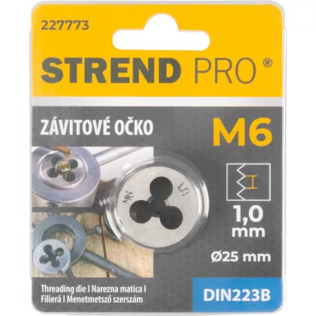 Strend Pro Menetmetsző, M6x1 mm, metrikus menet, átmérő 25 mm, DIN223B