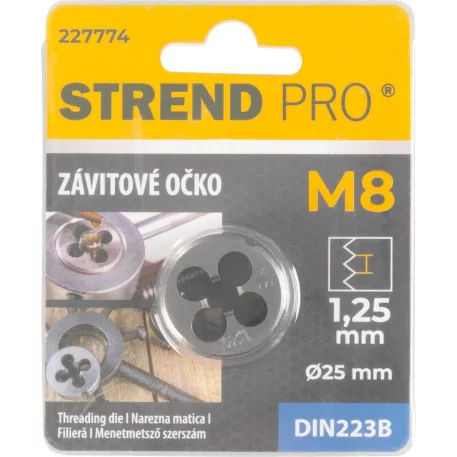 Menetvágó Strend Pro, M8x1,25 mm, átmérő 25 mm, DIN223B