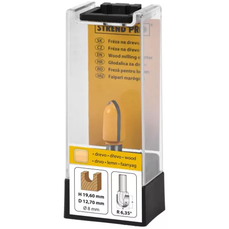 Marófej Fába Strend Pro Yc1904, D12,70 H19,60 R6,35 S08 mm