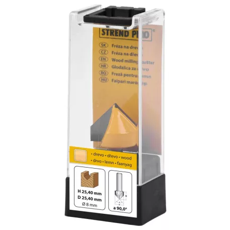 Marófej Fába Strend Pro Yc1308, D25,40 H25,40 S08 mm 90°