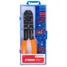 Strend Pro AWS 302, kábelcsupaszító fogó + 100 elektromos kapocs
