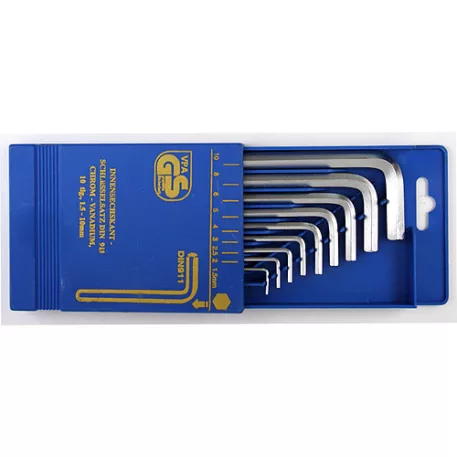 Kulcskészlet Hex (Imbusz) 9 db 1.5-10 mm