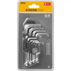 Kulcskészlet Hex (Imbusz) 9 db 1.5-10 mm Gömbvégű