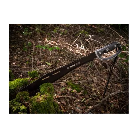 Bozótvágó Strend Pro Tactical, tokkal, fűrésszel, kézvédővel, fekete, 61 cm