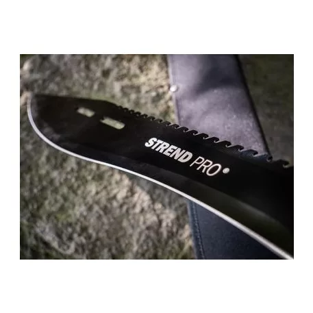 Bozótvágó Strend Pro Tactical, tokkal, fűrésszel, kézvédővel, fekete, 61 cm