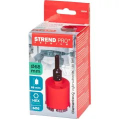 Strend Pro Premium Koronafúró , 68x68 mm, M16, 5 fog