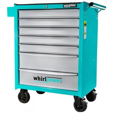 Műhelykocsi szerszámokkal whirlpower®, 211 darabos szekrény, 7 fiók