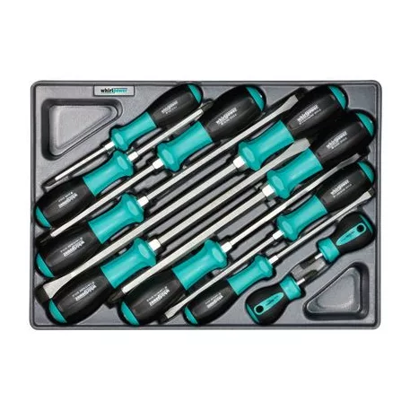 Műhelykocsi szerszámokkal whirlpower®, 211 darabos szekrény, 7 fiók