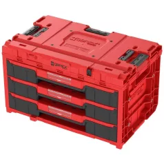   Box QBRICK® System ONE Workshop Red - Cart, 3x Toolbox, 4 részes szerszámosláda készlet
