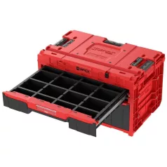   Box QBRICK® System ONE Workshop Red - Cart, 3x Toolbox, 4 részes szerszámosláda készlet