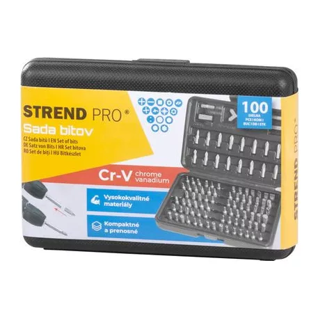 Bit készlet Strend Pro, 100 részes, kofferben