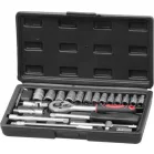 Szerszámkészlet Strend Pro, 25 részes, fejek, 1/4" racsni, kofferben