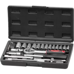   Szerszámkészlet Strend Pro, 25 részes, fejek, 1/4" racsni, kofferben