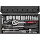 Szerszámkészlet Strend Pro, 25 részes, fejek, 1/4" racsni, kofferben