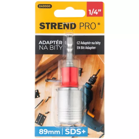 Strend Pro adapter, 1/4", SDS+, 89 mm, imbusz