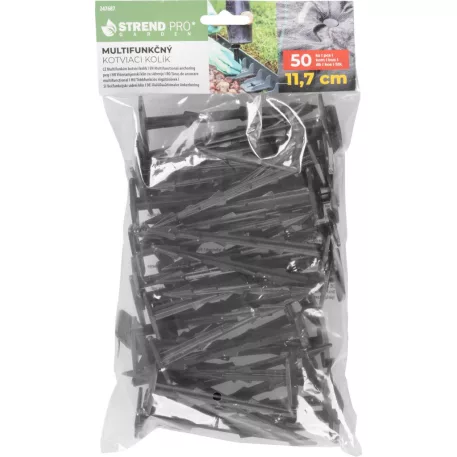Cövek Strend Pro Garden, multifunkciós rögzítő, 11,7 cm, 50 db