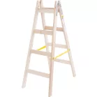 Strend Pro létra, 4 lépcsős, dupla, festett, fa, 1,32 m, max. 150 kg