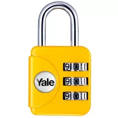   Lakat Yale YP1/28/121/1, lakat, utazó, számkombinációs, sárga