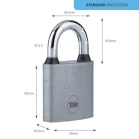 Lakat Yale Y111S/32/116/1, lakat, vas, ezüst, 32 mm, 3 kulcs