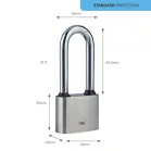 Lakat Yale Y112/50/165/1, lakat, vas, 50 mm, 3 kulcs