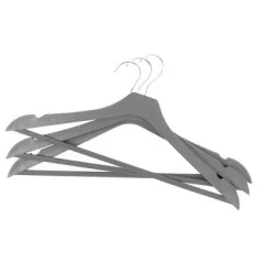   Akasztó Pff, Ruhára, Műanyag, Wood Design, Fekete/Barna/Szürke, csomag 3 db