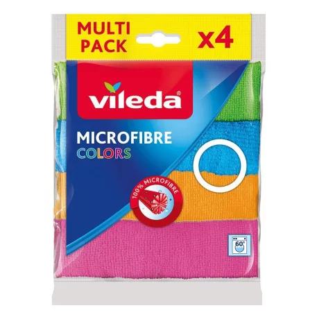 Törölköző Vileda Microfibre Colors, mikroszálas, 4 db
