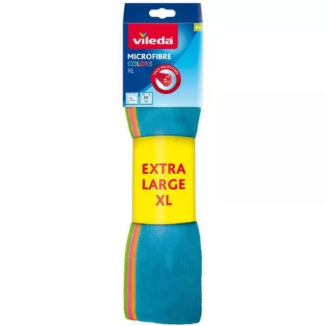 Vileda Microfibre Colors XL kendő, mikroszálas, csomag. 4 db