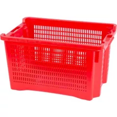  Rekesz Ics M401000 40 L, 56x35x31 cm, Átlyukasztott Falakkal, Piros
