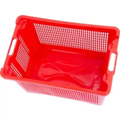   Rekesz Ics M401000 40 L, 56x35x31 cm, Átlyukasztott Falakkal, Piros