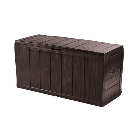 Tárolódoboz, Keter Sherwood 270L doboz, Barna, 117X45X57,5 cm