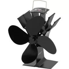 Kandalló Ventilátor Strend Pro, 4-lapátos, fekete